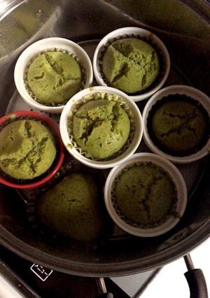 パックリ☆モッチモチ抹茶蒸しパン-レシピのメイン写真