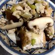 厚揚げと鶏ひき肉の炒めもの