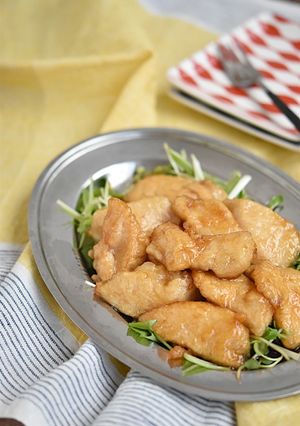 鶏むね肉の甘酢照り焼き【冷凍・作り置き】-レシピのメイン写真