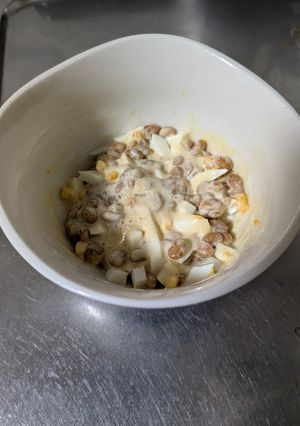 納豆とゆで卵のサラダ-レシピのメイン写真