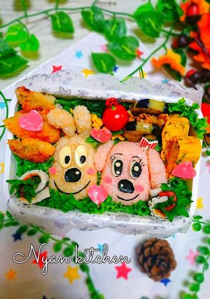 『名犬チーズとレアチーズちゃん』弁当♡-レシピのメイン写真
