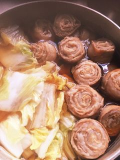 ♪白菜と豚バラの油揚げ巻き鍋♪-レシピのメイン写真