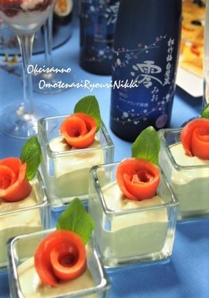 アボカドムース　サーモンの薔薇を添えて♪-レシピのメイン写真
