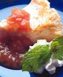 トマトヨーグルトケーキ　トマトソース添え
