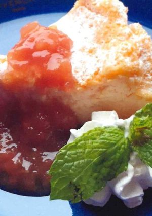 トマトヨーグルトケーキ　トマトソース添え-レシピのメイン写真