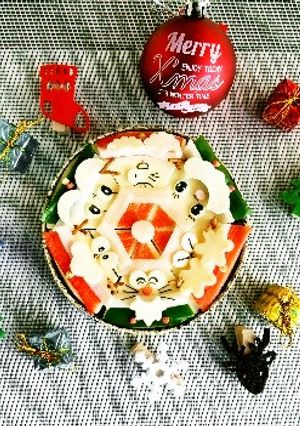 クリスマスドラえもんサンタ6Pチーズ♪-レシピのメイン写真