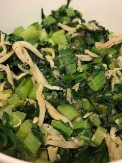 ご飯と一緒に!カブor大根葉のじゃこ炒め-レシピのメイン写真