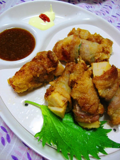 たけのこのくるりん梅シソ巻揚げ-レシピのメイン写真