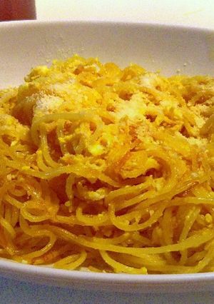 【なめ茸と卵のパスタ】材料3つズボラ飯-レシピのメイン写真