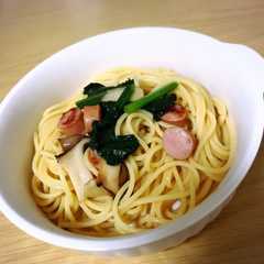 ほうれん草ときのこの和風パスタ-レシピのメイン写真