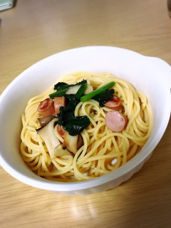 ほうれん草ときのこの和風パスタ-レシピのメイン写真