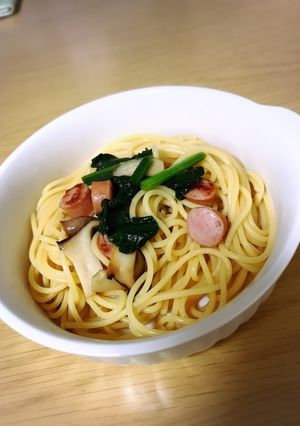 ほうれん草ときのこの和風パスタ-レシピのメイン写真