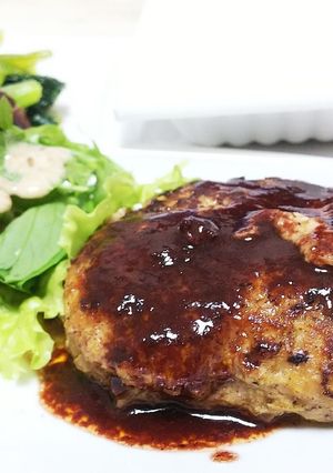 パン粉不使用ジューシー豆腐入りハンバーグ-レシピのメイン写真