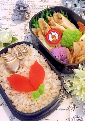 春巻き クリスマス弁当 ヒイラギ 詰め方-レシピのメイン写真
