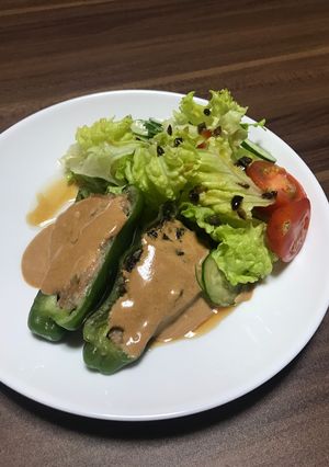 ピーマンの肉詰め ミートローフ風-レシピのメイン写真