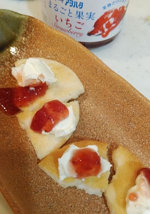 ジャムと煎餅で簡単即席おやつ-レシピのメイン写真