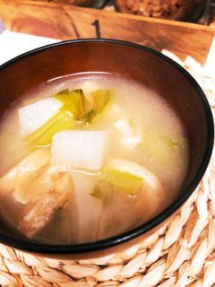 カブと油揚げのお味噌汁-レシピのメイン写真