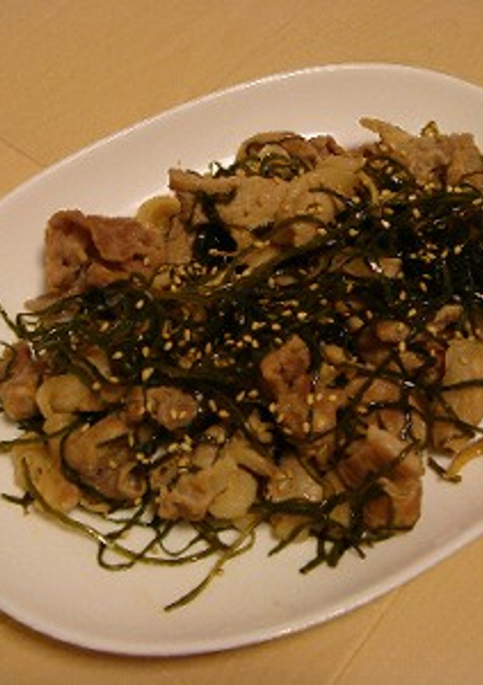 簡単★節約★切りこぶと豚肉炒め-レシピのメイン写真