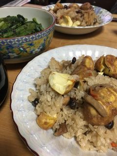 きのこの炊き込みご飯 栗と一緒に-レシピのメイン写真