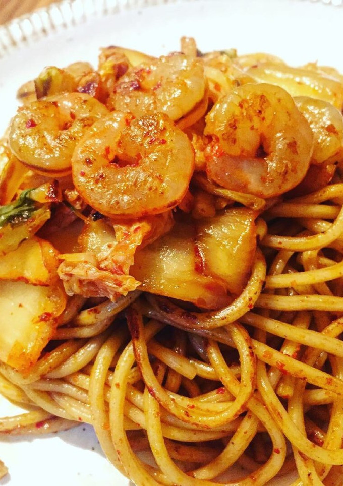 キムチとエビの韓国風焼きそば-レシピのメイン写真