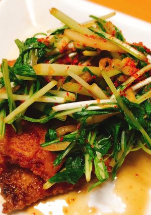 野菜たっぷり食べる黒酢ダレ〜鰈の唐揚げ〜-レシピのメイン写真