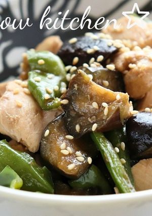なすと鶏肉のオイスター味噌炒め-レシピのメイン写真