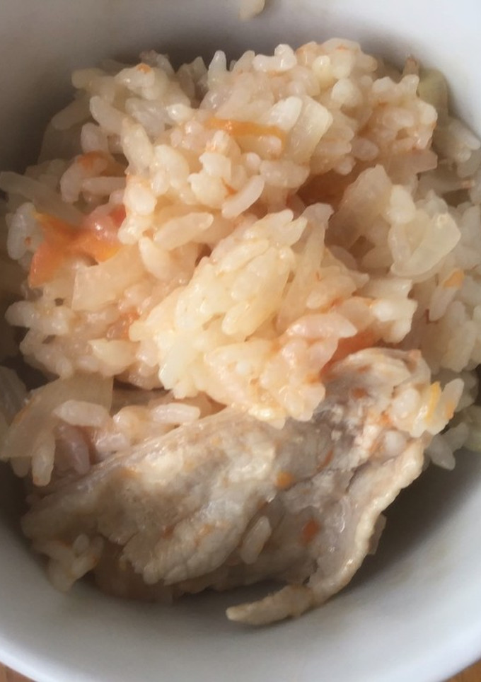豚肉とトマトの炊き込みご飯-レシピのメイン写真