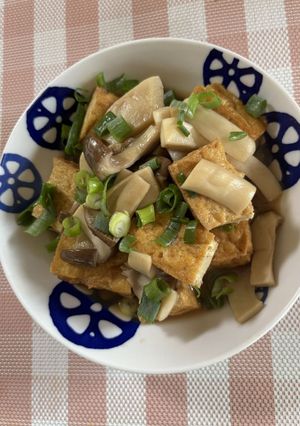 ごま油が香る・厚揚げとエリンギの旨煮-レシピのメイン写真