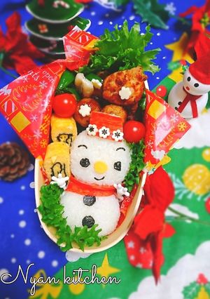 簡単♪『雪だるまくん』おにぎり弁当♡-レシピのメイン写真