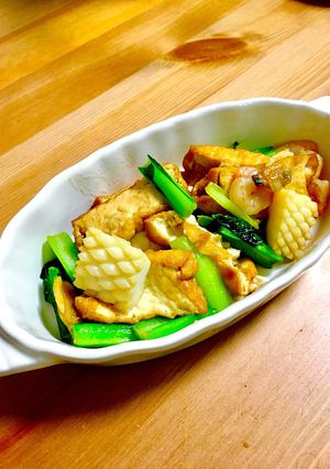 【めちゃ簡単】甘辛！シーフード青菜炒め-レシピのメイン写真
