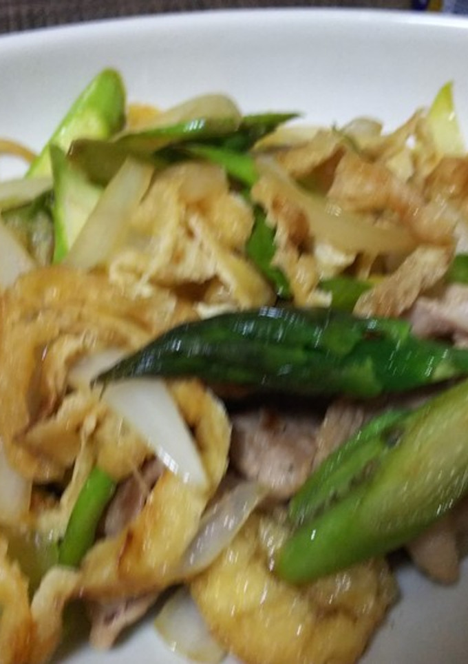 簡単中華・豚肉と玉葱とアスパラの醤油炒め-レシピのメイン写真
