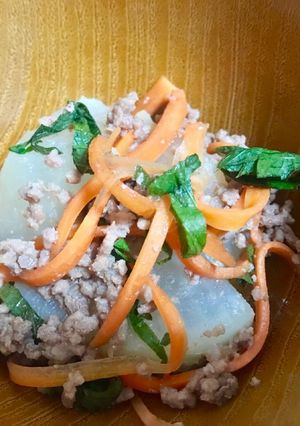 レンジで作れる 大根そぼろ餡。-レシピのメイン写真