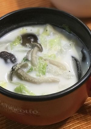 白菜とキノコの食べるミルクスープ＊-レシピのメイン写真