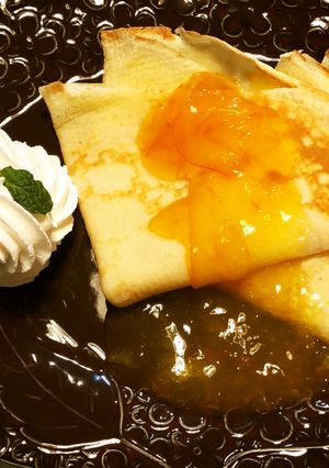 クレープ＊オレンジフルーツソースを添えて-レシピのメイン写真