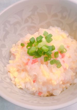 朝ごはんに！簡単☆カニカマ雑炊-レシピのメイン写真