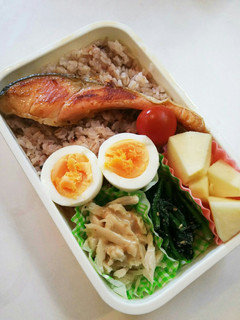 お弁当(12/14)鮭弁当-レシピのメイン写真