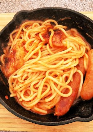 お手軽アウトドアパスタ-レシピのメイン写真