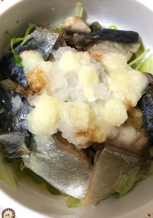 サバのココナッツオイル蒸し大根おろしのせ-レシピのメイン写真