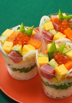 シークヮーサー酢飯のカップ寿司-レシピのメイン写真