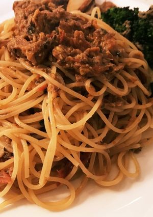 お店よりおいしい！鯖缶トマトパスタ-レシピのメイン写真