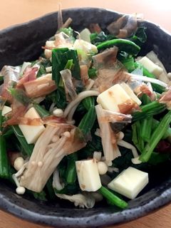 Caの宝庫!ほうれん草のおかかチーズ和え-レシピのメイン写真