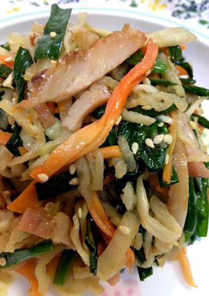 給食のレシピ 切り干し大根の炒めナムル-レシピのメイン写真