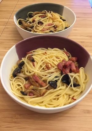 霜降りヒラタケのペペロンチーノ-レシピのメイン写真