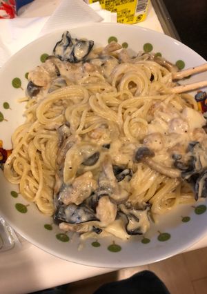 キクラゲとシーフードのクリームパスタ-レシピのメイン写真