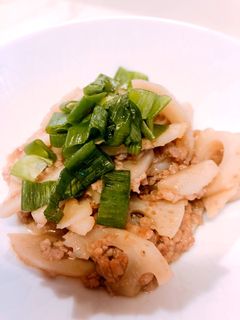 カンタン★レンコンのひき肉あん炒め-レシピのメイン写真