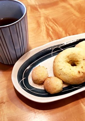 型不要HMでりんごのふわふわ焼きドーナツ-レシピのメイン写真