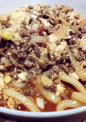 辛うま麻婆うどん-レシピのメイン写真