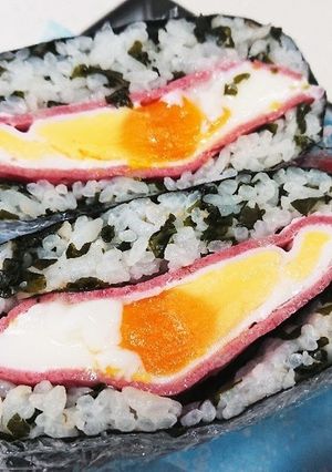 レンチン♪ハムエッグのおにぎらず-レシピのメイン写真