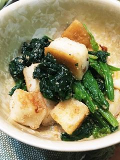 焼ハンペンとほうれん草のごま和え-レシピのメイン写真