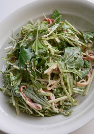 ☆しゃきしゃき★水菜・カニカマサラダ☆-レシピのメイン写真